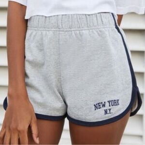 Brandy Melville Gray and Blue Athletic Shorts with Elastic Waistband